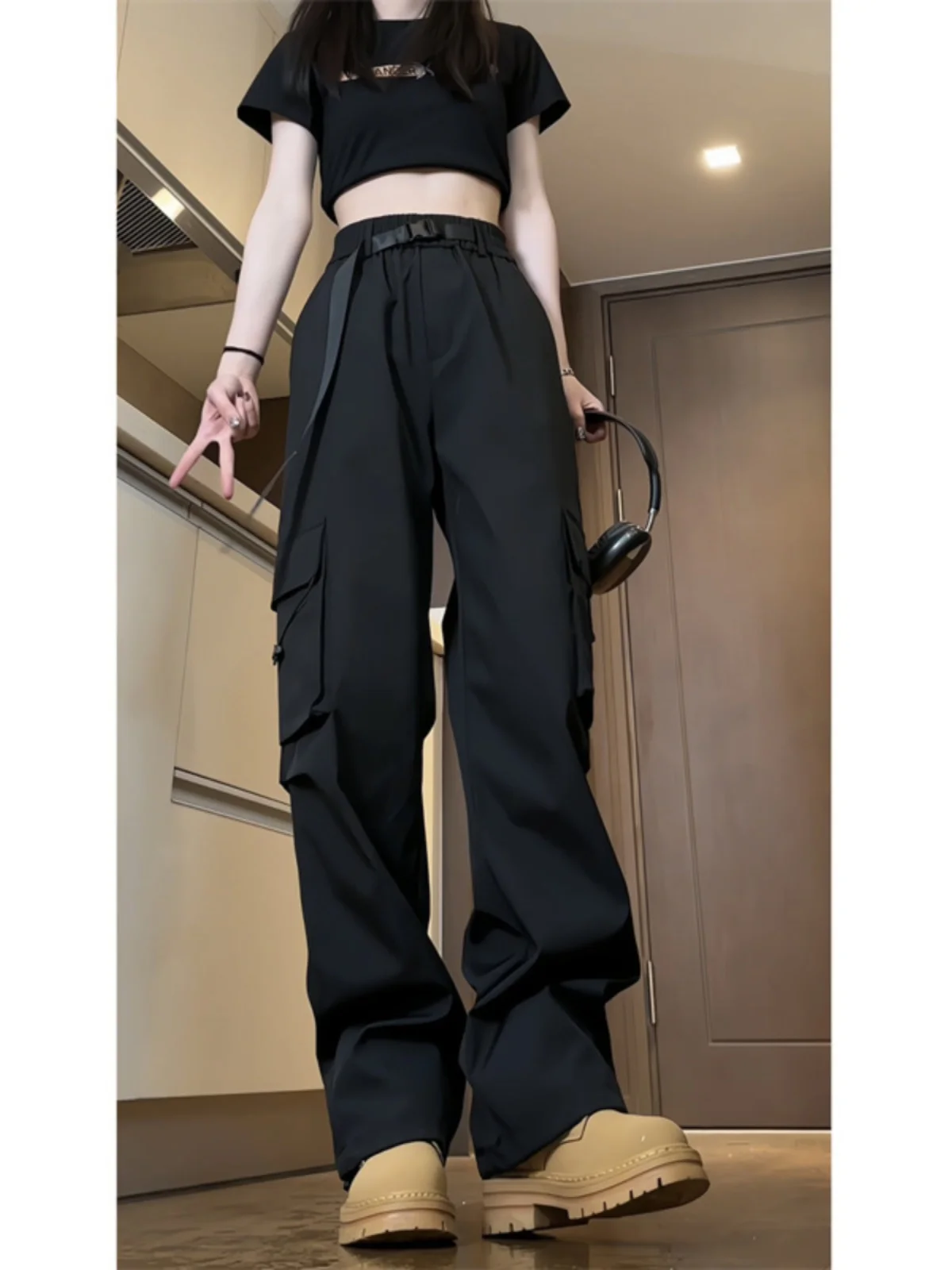 

Мужские профессиональные брюки для активного отдыха, весна-лето, модные свободные повседневные брюки в американском стиле, функциональные карго...