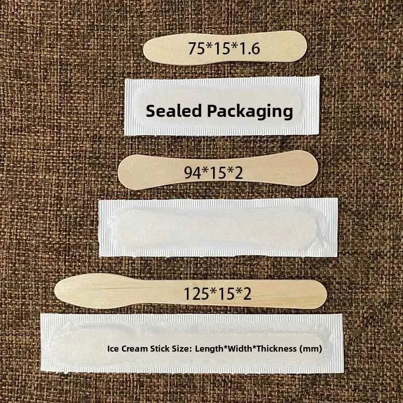 disposable-ice-cream-spoon-wooden-stick-full-closed-package-single-pack-75-one-time-use-tableware-dining-utensils