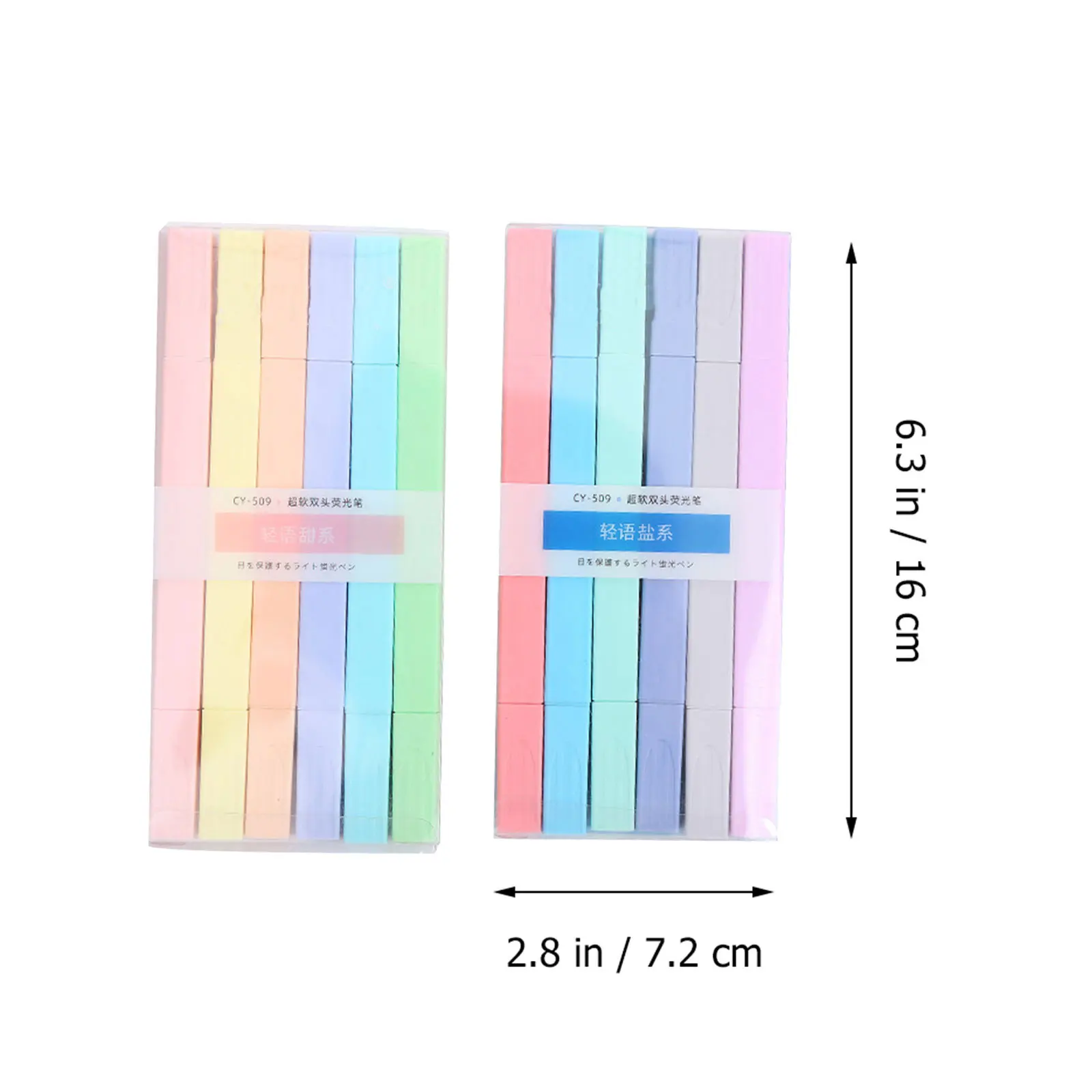 12Pcs Fluorescent Highlighter Pens Colorful Plastic Markers for Studying Journaling Notes Organization Bright Writing Tools