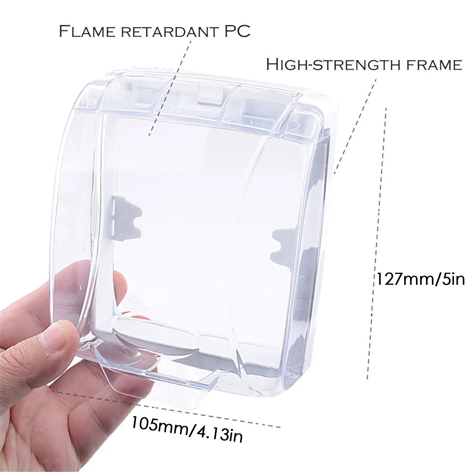Big Waterproof Cover For Wireless Doorbell Smart Door Bell Ring Button Transparent Heavy Rain Protective Cover Waterproof Home