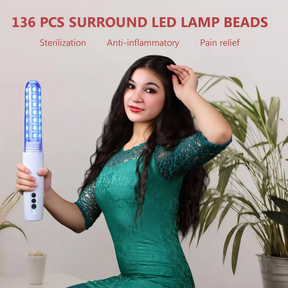 Vaginal Tightening & Vaginitis Treatment, 5-in-1 Red Light Therapy Sex Wand with Microcurrent Heating Vibrator for Women