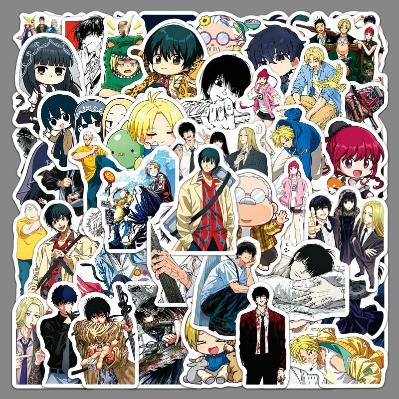 50 Stück Anime Sakamoto Days Cartoon Japanische Aufkleber für Becher, Schreibtisch, Helm
