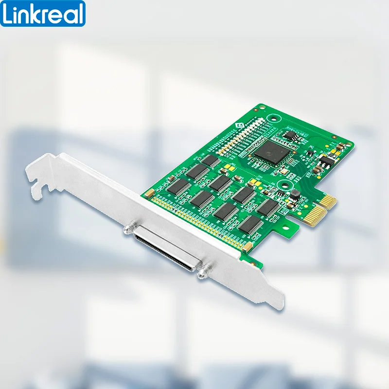 Linkreal 8 porta pcie x1 para RS-232 DB-9 cartão de controlador serial com cabo db9-LRUA9258-232