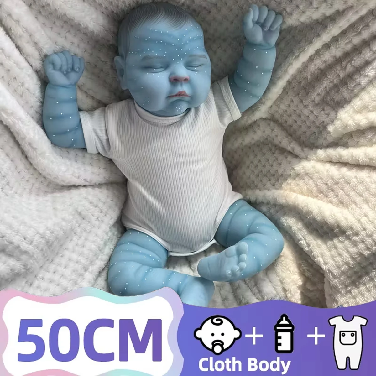 دمية أطفال محاكاة تولد من جديد من JOYORA تتميز باللون البيج الفاتح المطلي ثلاثي الأبعاد والأوعية الدموية المرئية وأطراف الفينيل مع قطيفة ناعمة