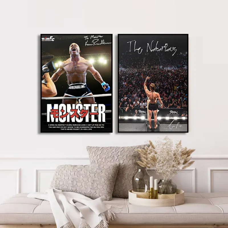 U-Ultimate Fighting Championship Inspirational Series Poster Print Canvas Art Pictures Home for Bedroom Wall Modern Decor Gifts