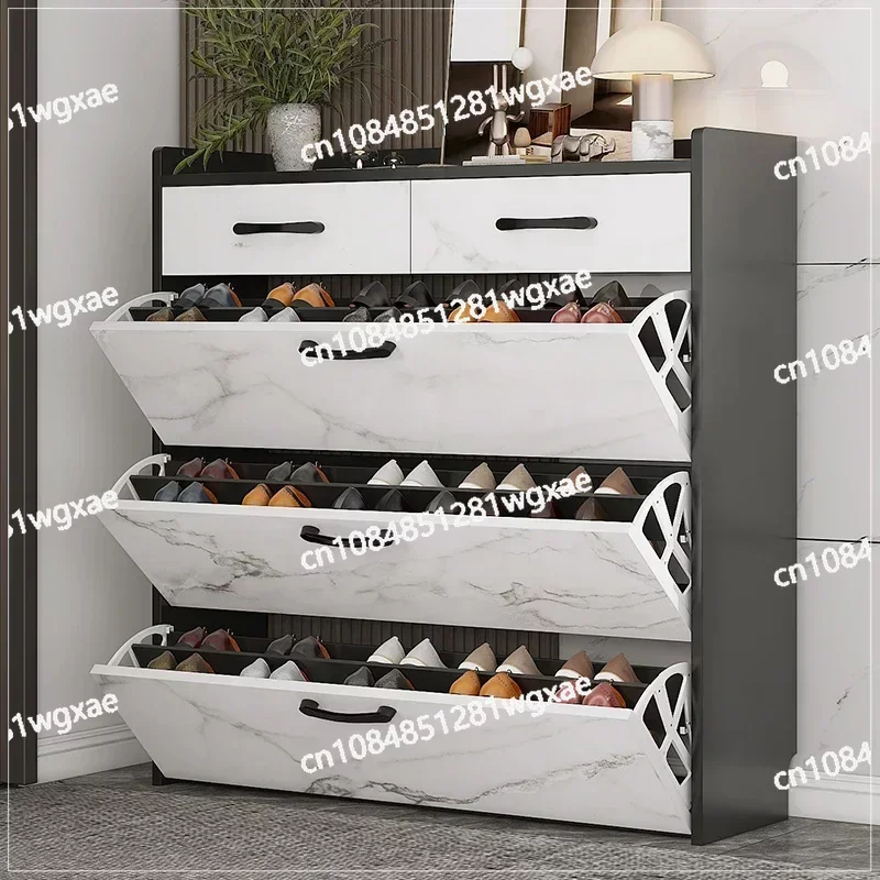 Household Ultra-Thin Shoe Rack Large Capacity Light Luxury Small Apartment Integrated Entrance Cabinet