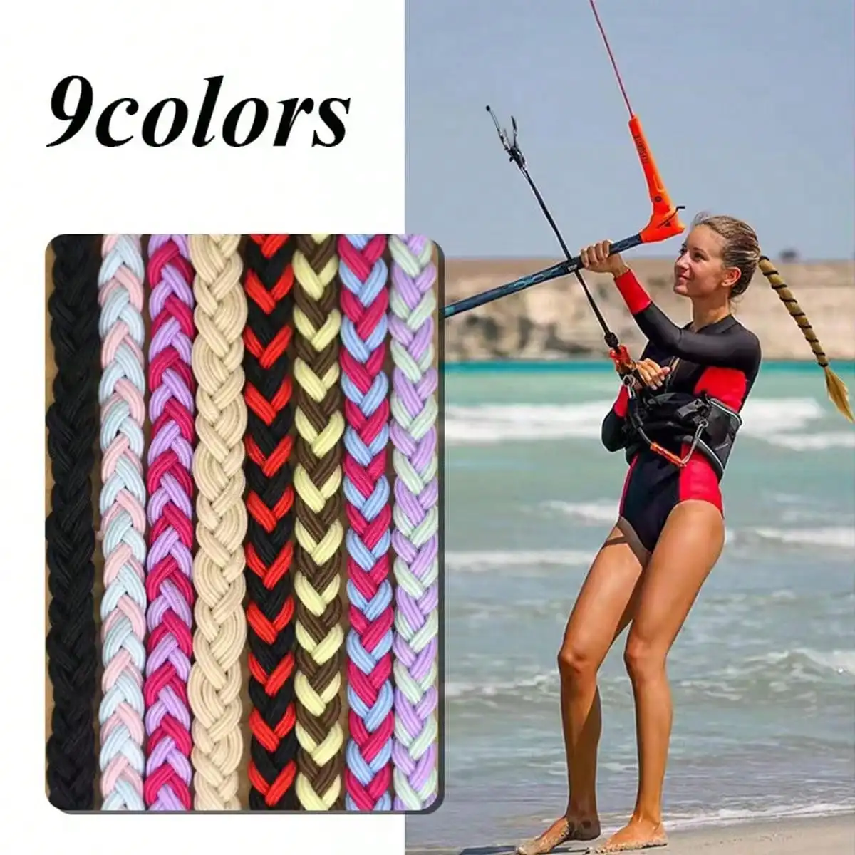 1pc Elastic sports ponytail anchor braid fried dough twisted hair rope sports headband, windproof and suitable for outdoor sport