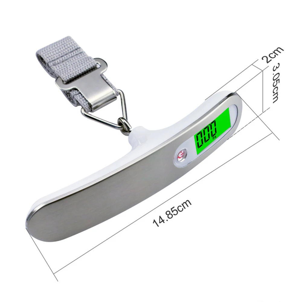 Imagem -06 - Balança Eletrônica Portátil com Lcd Digital Pendurado Balança Bagagem Mala Viagem Bagagem Bolsa Ferramenta de Equilíbrio 110lb 50kg