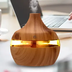 USB Cool Mist Sprayer Portable 300ml Electric Air Humidifier Aroma Oil Diffuser with Colorful Night Light for Home Car