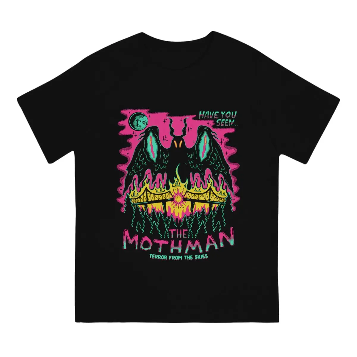 The Mothman Funny Classic TShirt For Men Mothman Humanoid Creatures Clothing Novelty Polyester T Shirt Homme