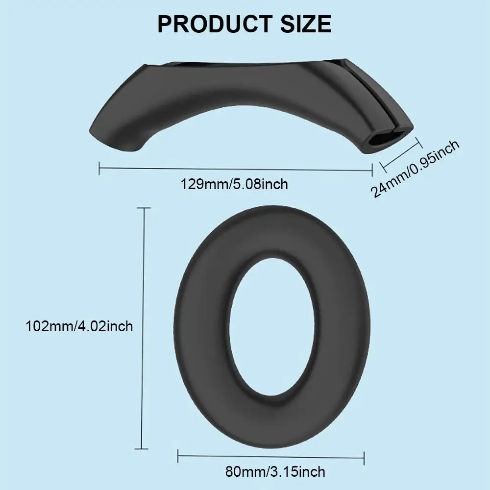 Headset Accessories Headphone Earpads Cover Anti-dust Silicone Replacement Earcups Shockproof Soft for Sony WH-1000XM4