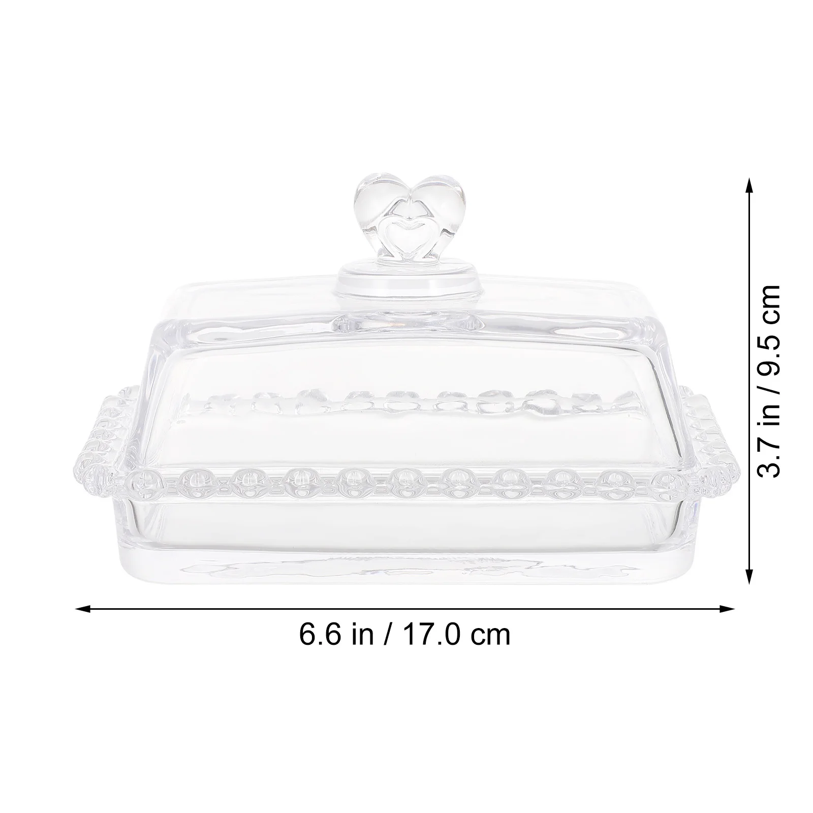 SOIMISS Glass Cake Plate with Lid Dome Dessert Tray Butter Dish Japanese Style Party Holder