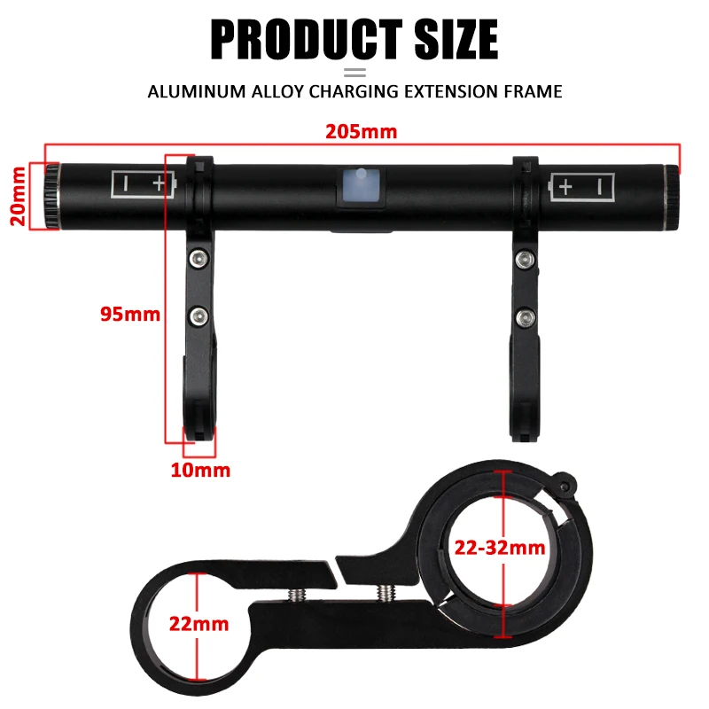 Bicycle Handlebar Extensions Charging Extension Brackets USB Charging Power Function Cycling Equipment Bicycle Extension Stands