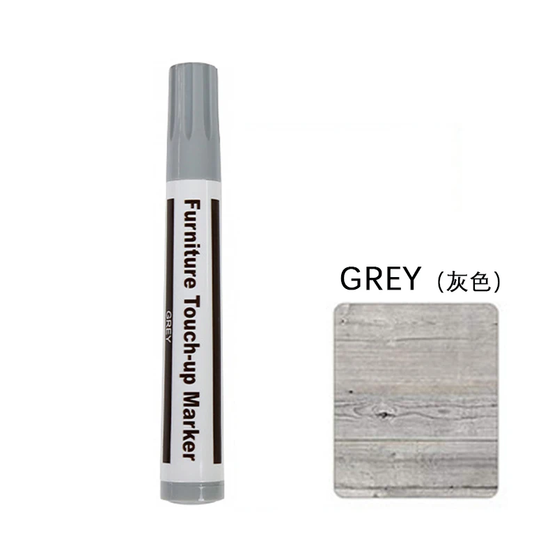 HARFINGTON Wood Filler Sticks – Furniture Scratch Repair Markers With Scraper, New Grey For Wood Tables & Floors