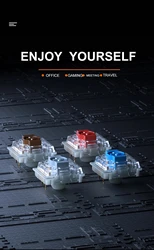 GATERON KS-33 Low Profile 2.0 Switch 3 Pin Blue Red Brown Silver RGB Customized DIY Hot Swap Mechanical Keyboard Shaft