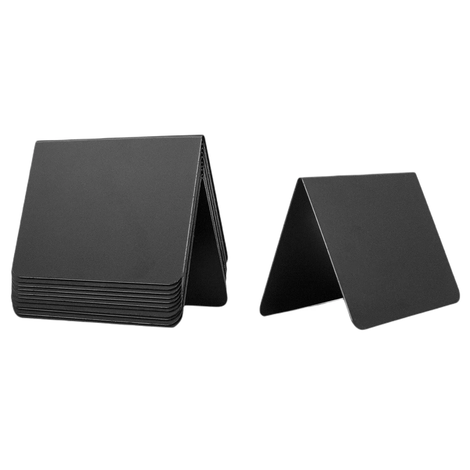 Etiquetas 12 PCS Mini carteles de pizarra 4X3 pulgadas Pizarra pequeña Letrero de tiza Etiquetas de alimentos para mesas de buffet, fácil de escribir