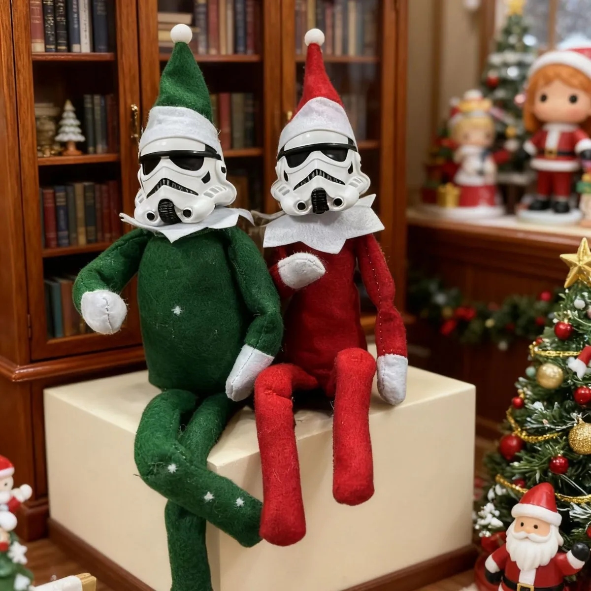 2025 New Christmas Elf Doll Mini Toy Poseable Little Elf Xmas Tree Table Home Decorations Christmas Ornaments Gift for Kids