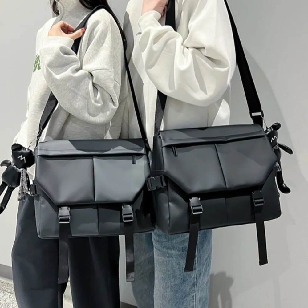 

Waterproof Crossbody Shoulder Bag Nylon Multi-pocket Waterproof Messenger Bag Casual Style Unisex College Backpack