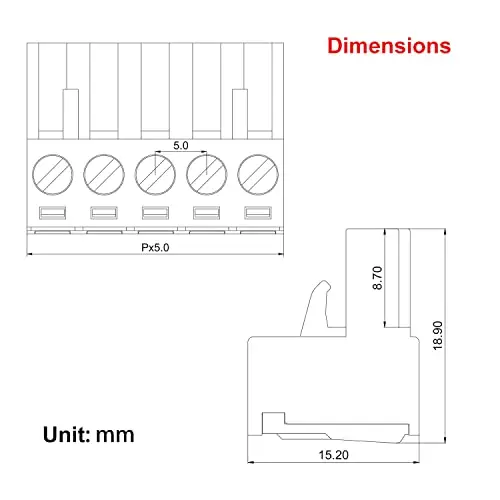 10 قطعة 5.08 مللي متر 6 دبوس فينيكس نوع موصل الأخضر PCB برغي محطة كتلة التوصيل 6 القطب سلك محول مأخذ التوصيل للإلكترونيات #6