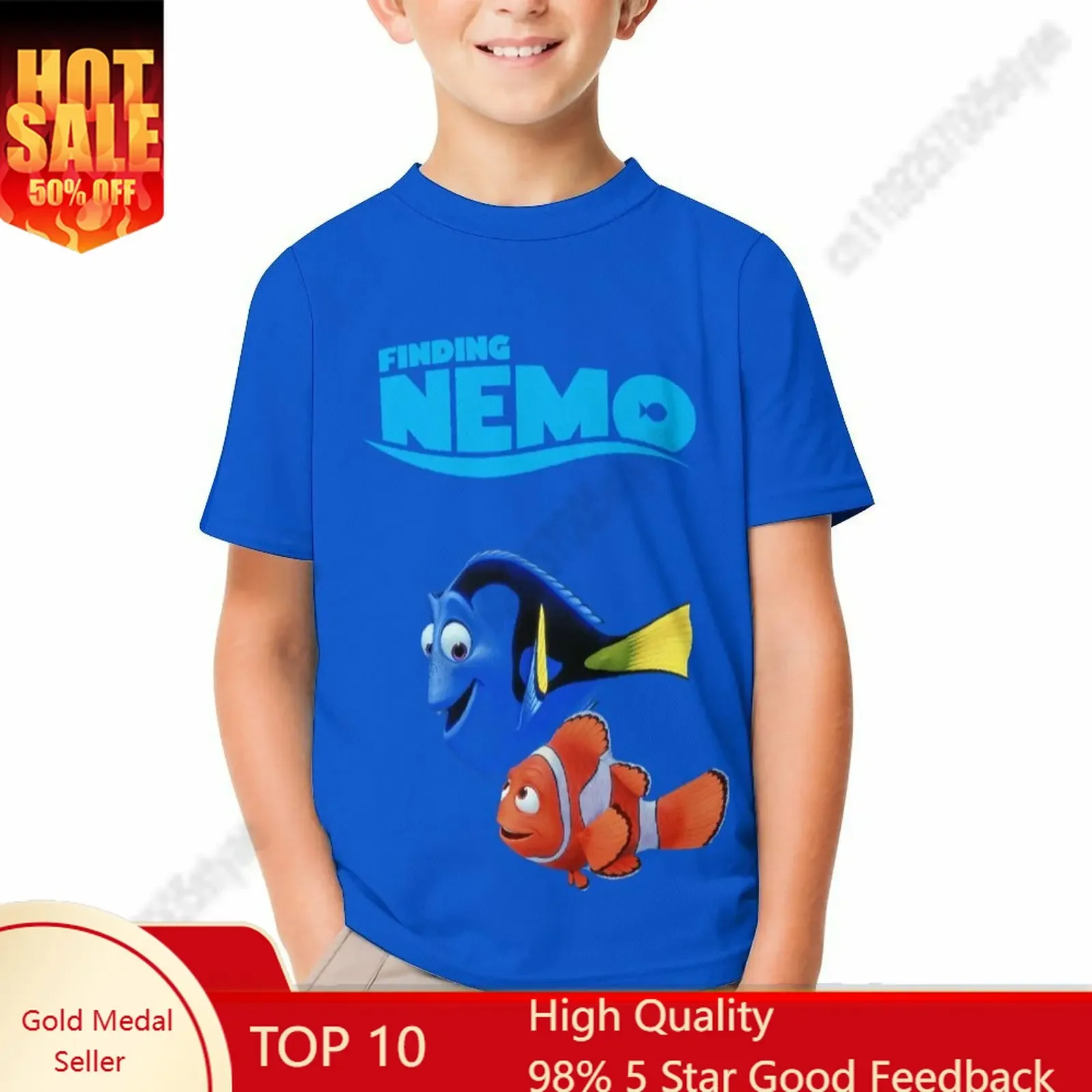 Finding Nemo T Shirt Disney cartoon Boy Girl Short Sleeve Print Fashionable Cute Casual Cotton TShirt Children Birthday Gifts