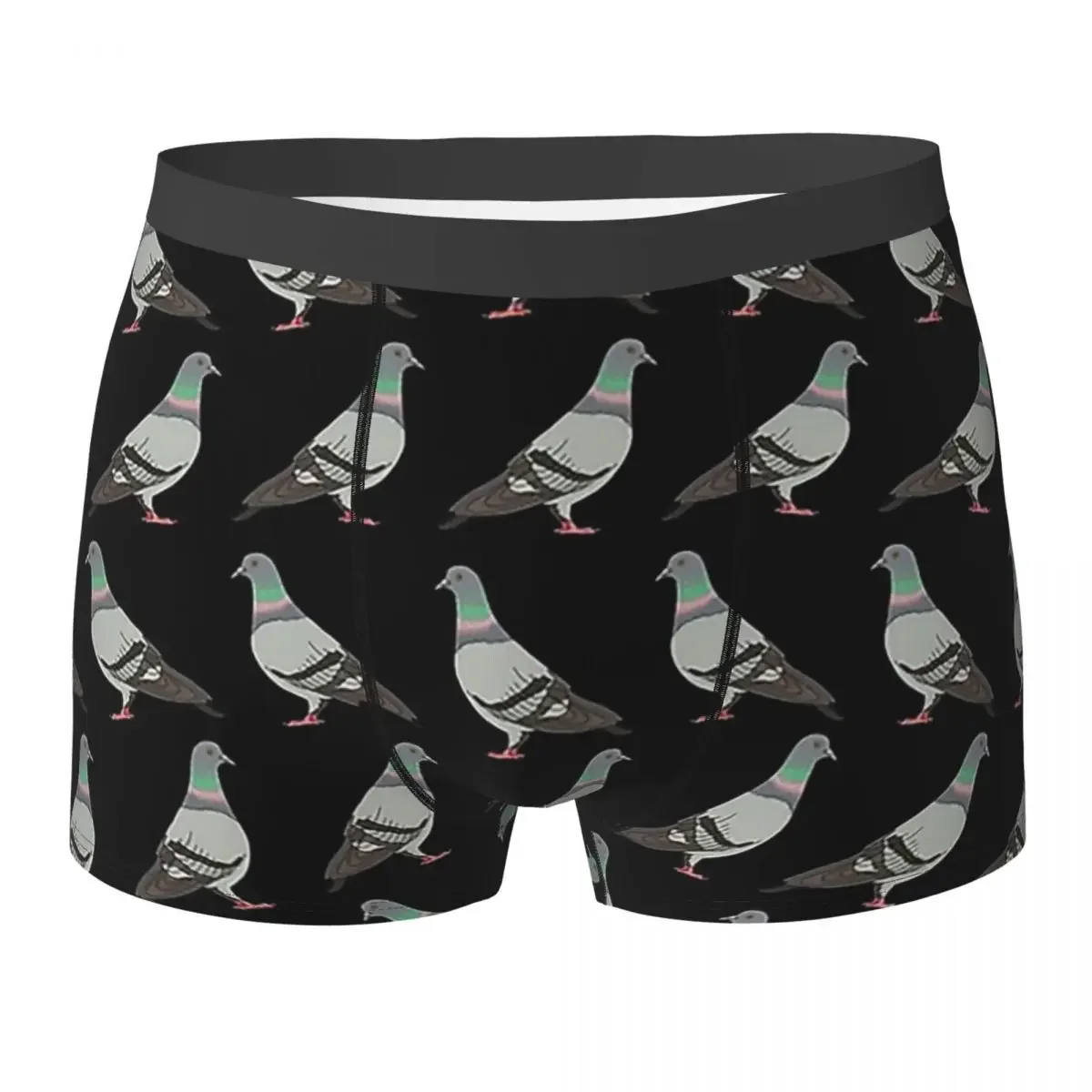 Caleçon boxer Pigeon Walk 2020, culotte à fond noir, sous-vêtement doux pour hommes, cadeaux pour petit ami