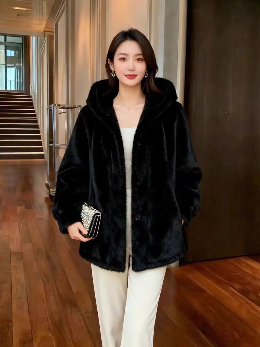 Manteaux en fausse fourrure de vison pour femmes, laine chaude, formel, Business, classique, sur mesure, mode de bureau, élégant, de haute qualité, automne