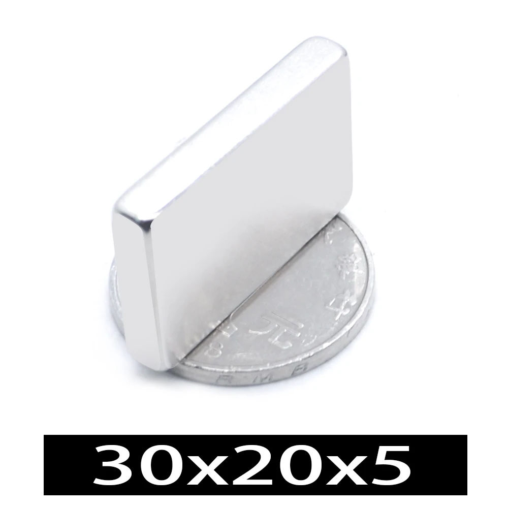 

10Pcs 30*20*5 Cuboid Block 30x20x5 mm Super Strong N35 high quality Rare Earth magnets Neodymium Magnet 30mm*20mm*5mm