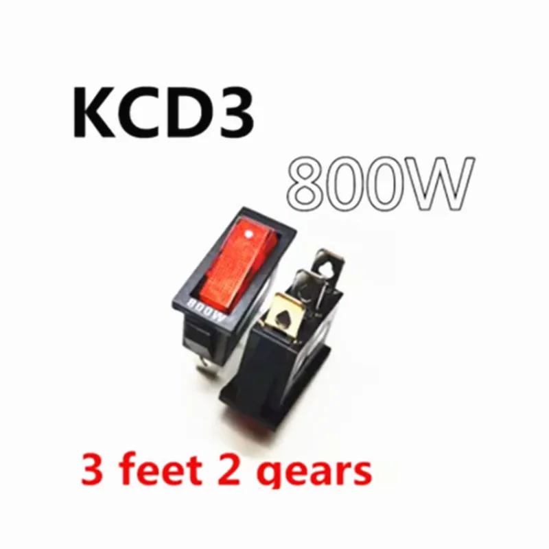 1pcs KCD3 Rocker Switch ON-OFF ON-OFF-ON 2 Position 3Pins Electrical equipment With Light Power Switchs 6A/250V AC 10A/125V AC