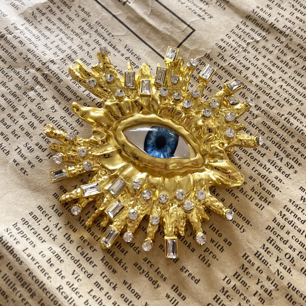 Barocke Mode-Ohrringe aus Legierung mit großen Augenmotiven für Damen, übertriebene Statement-Ohrringe, Accessoires – Detail 8