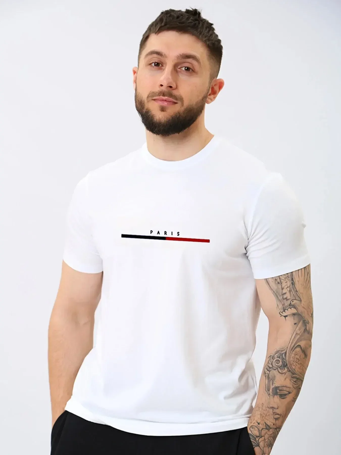 Men's Kids Super Elastic Short-Sleeved T-Shirt Solid Color Vintage Digital Print Casual Daily Wear for Home Party Social Events
