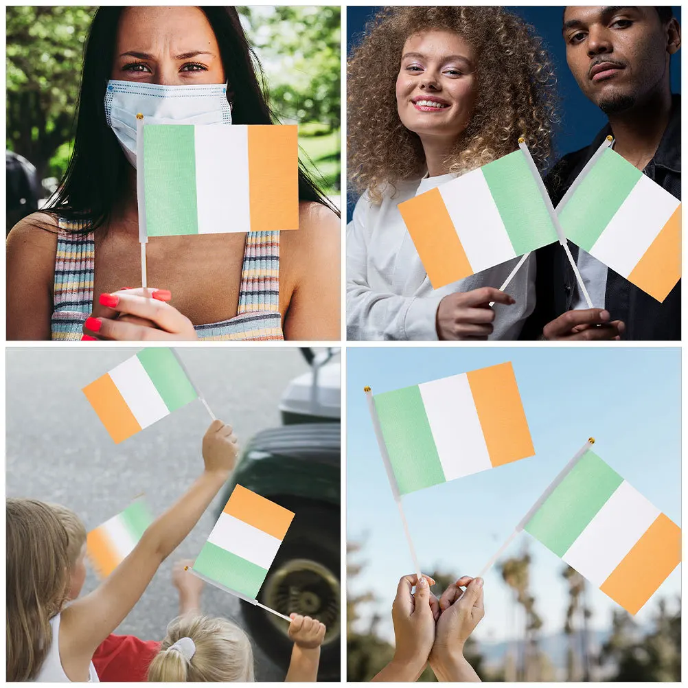 

120Pcs Plastic Flagpole Sticks Durable Lightweight Handheld Flags Parts for Party Decoration Use