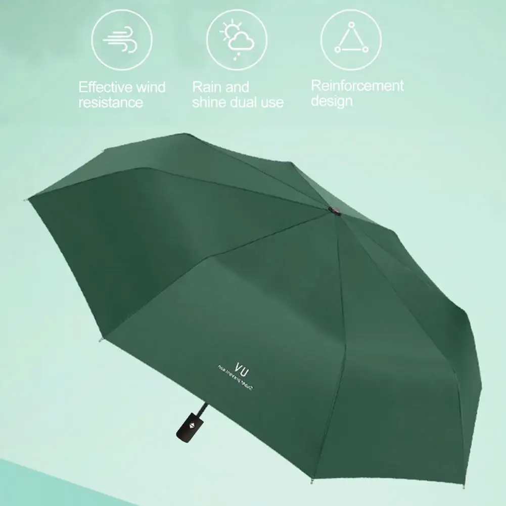 Folding Umbrella UV Sun Resistant Windproof 8 Ribs Portable Lightweight Automatic Collapsible Sun Raingear Umbrella