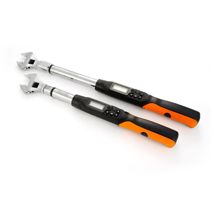 Digital Torque wrench spanner with interchangeable ratchet adjustable open key end head 1.5 to 30 135 200 340N/m spanner