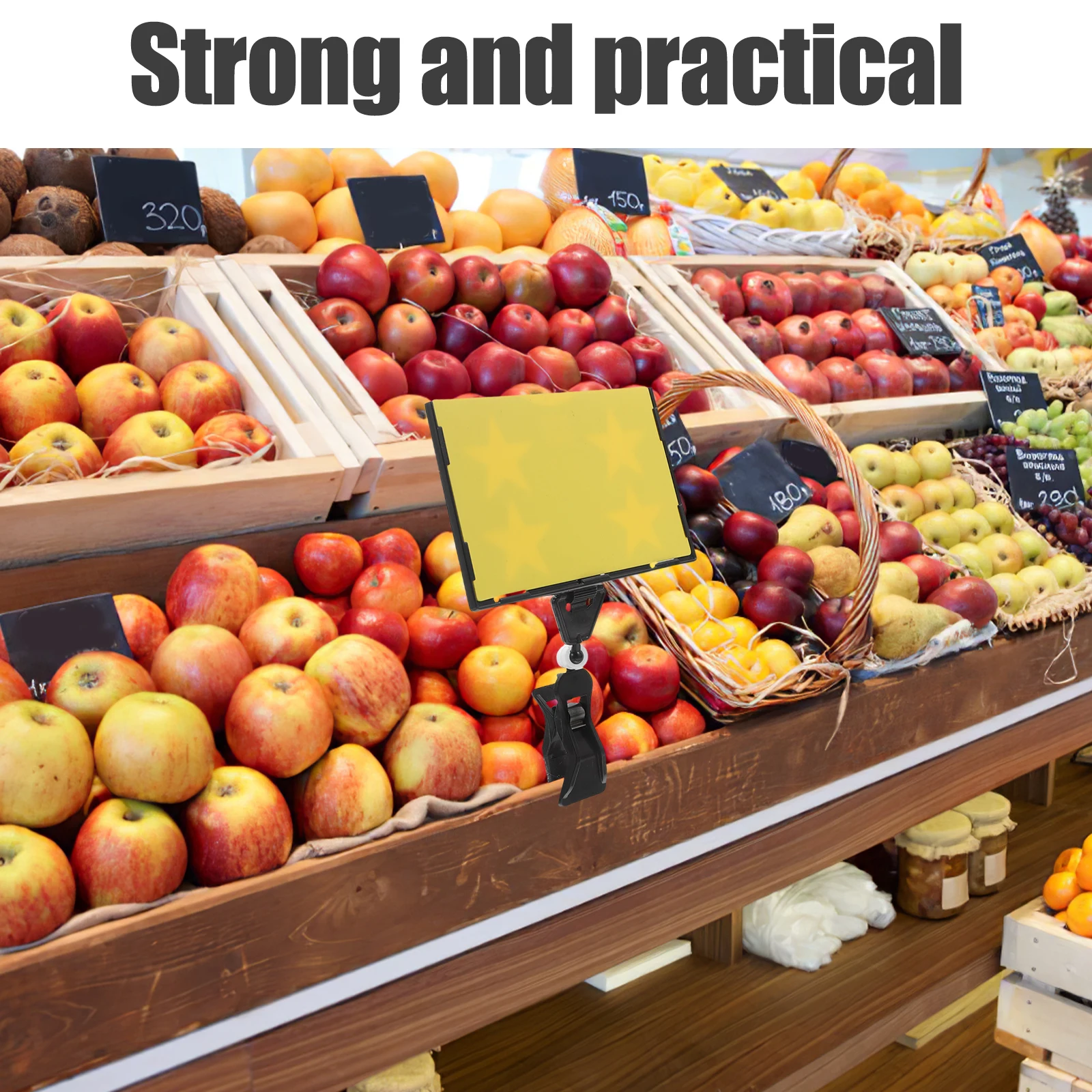 

5 Pcs Erasable Price Tag Clear Plastic Merchandise Sign Clip Holder Display Board Ticker Pvc Clips Tags