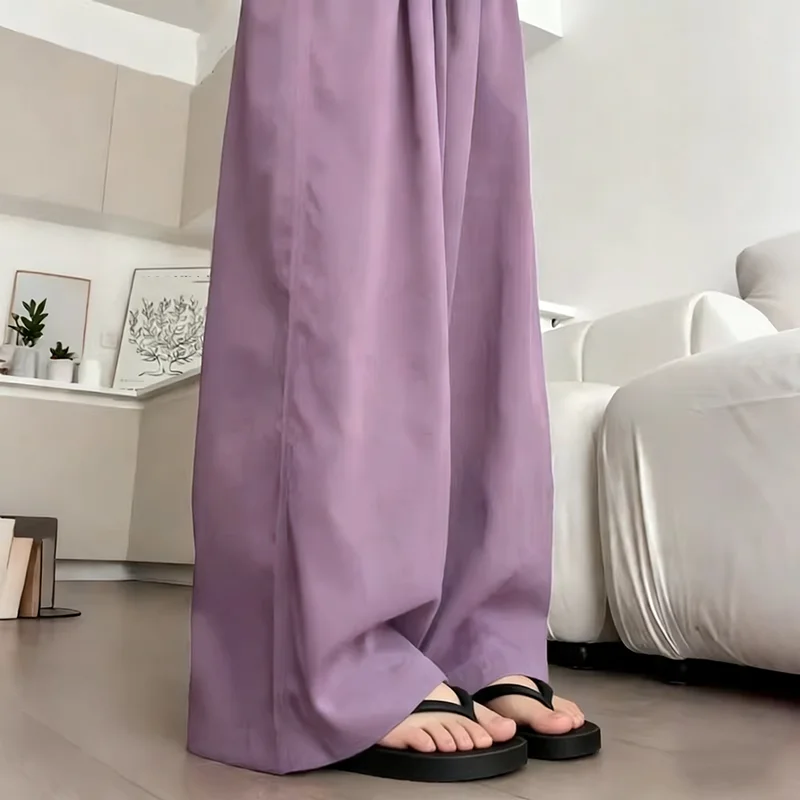 Cotton silk drawstring taro purple