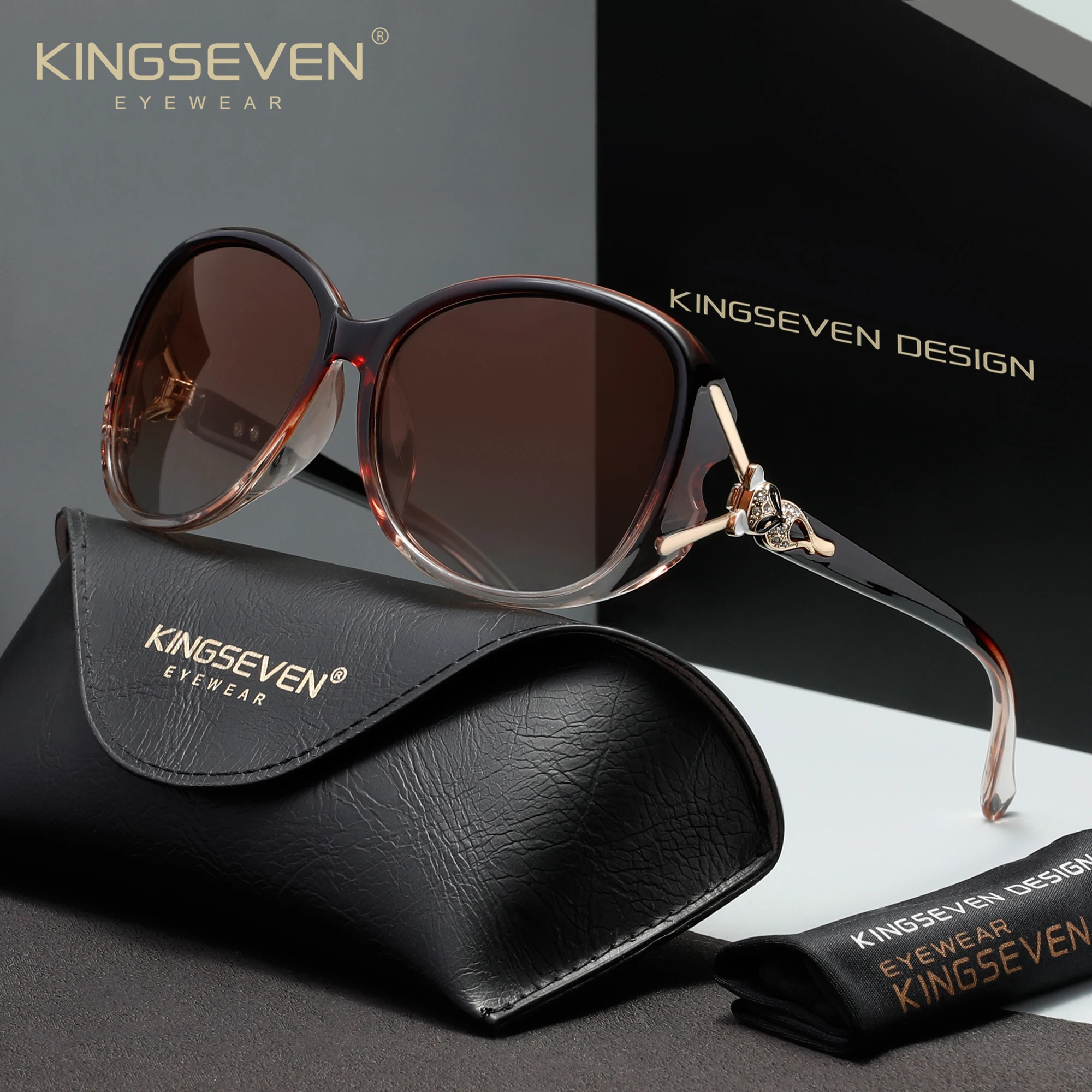 

Солнцезащитные очки KINGSEVEN: модные женские, поляризационные, с защитой от ультрафиолета UV400, антибликовые, овальные, люксовые, для шопинга