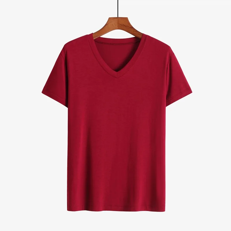 V neck red