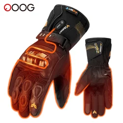 Gants chauffants de moto avec écran tactile, gants de motoneige et de ski imperméables, gants métropolitains thermiques, batterie au lithium 62, hiver