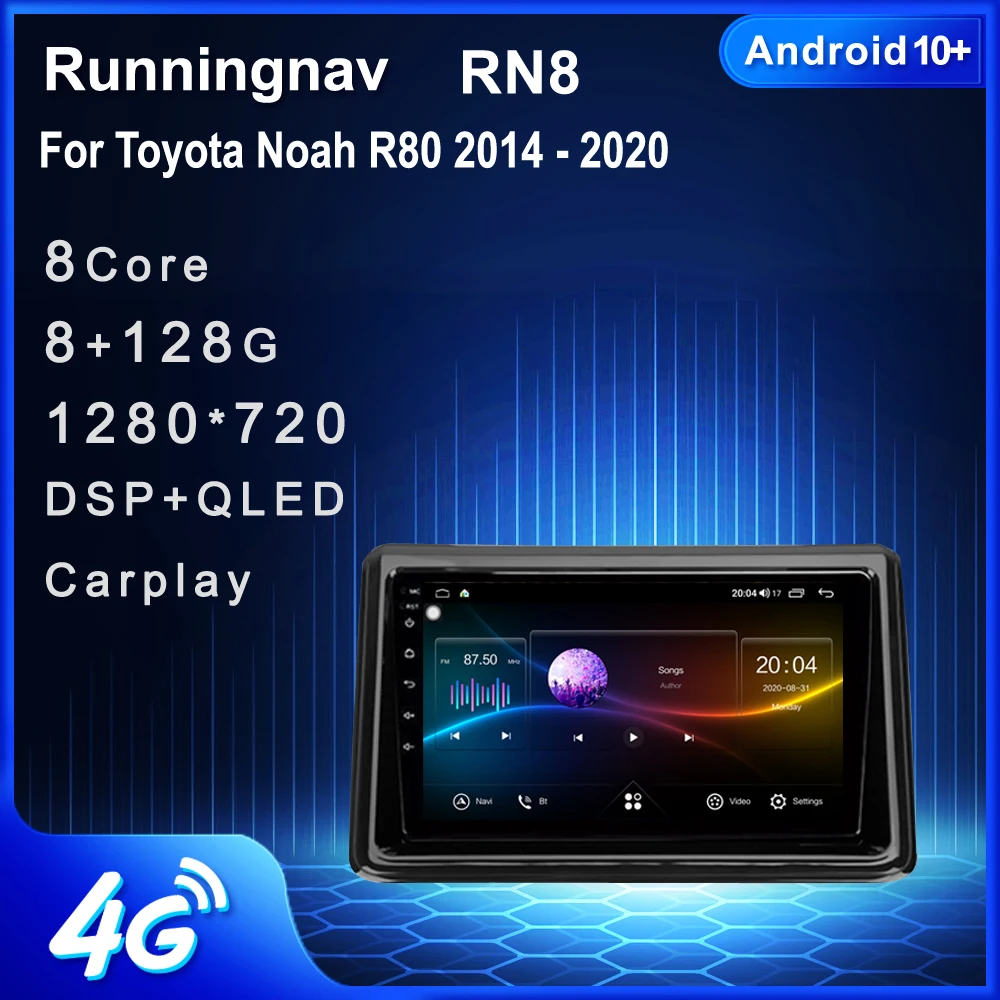 Runningnav para android toyota voxy noah r80 2014 2015 2016 2017 2018 2019 2020 rádio do carro reprodutor de vídeo multimídia navegação gps