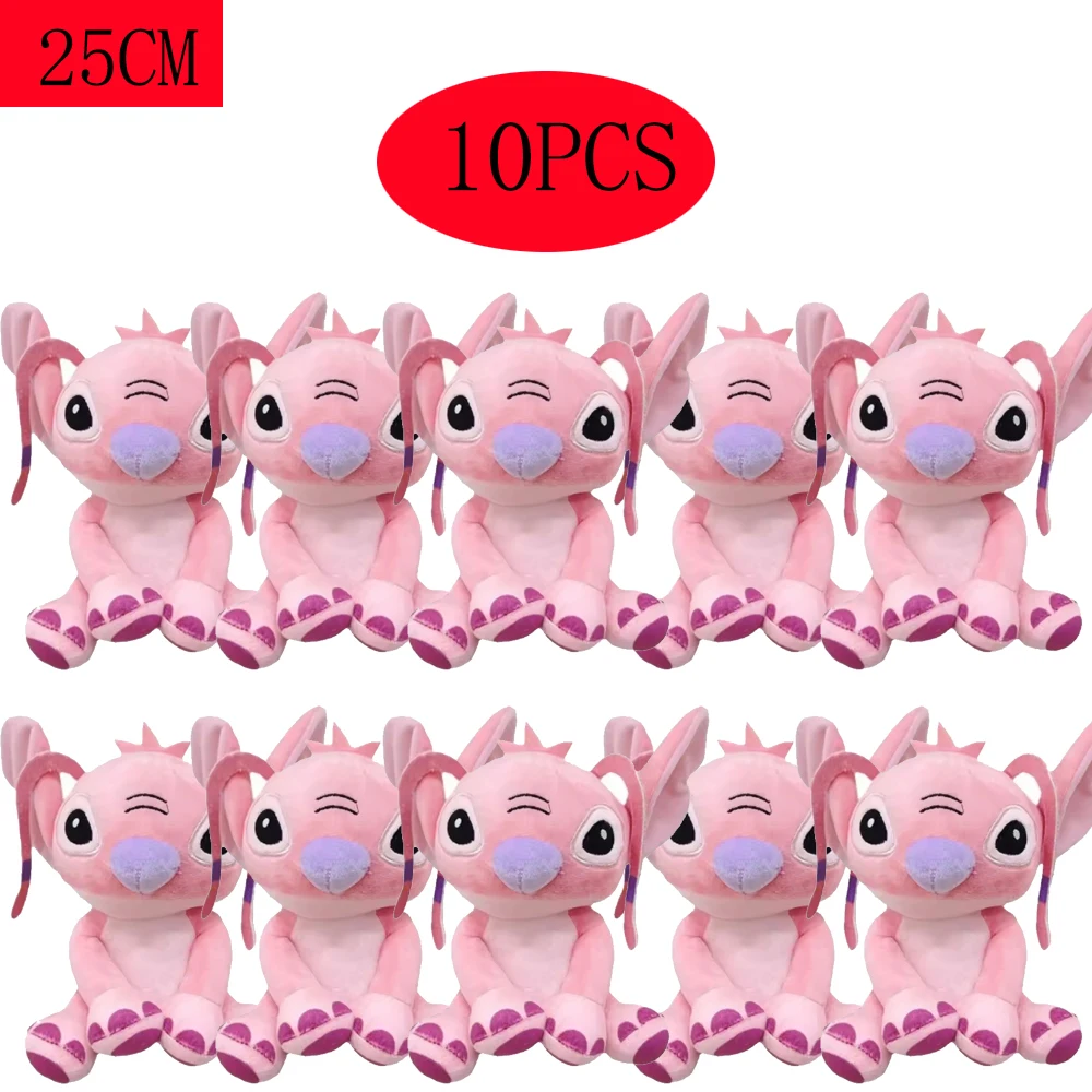 10 pçs brinquedo de pelúcia ponto original anime figuras lilo & ponto bonito brinquedos de pelúcia filme periféricos ornamentos macios presente aniversário