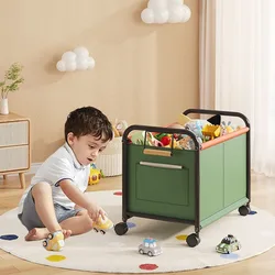 Nuevo estante de almacenamiento de juguetes para niños, estantería móvil para el hogar, bloques de construcción, estantería con imágenes, cesta de almacenamiento de aperitivos Dollsm