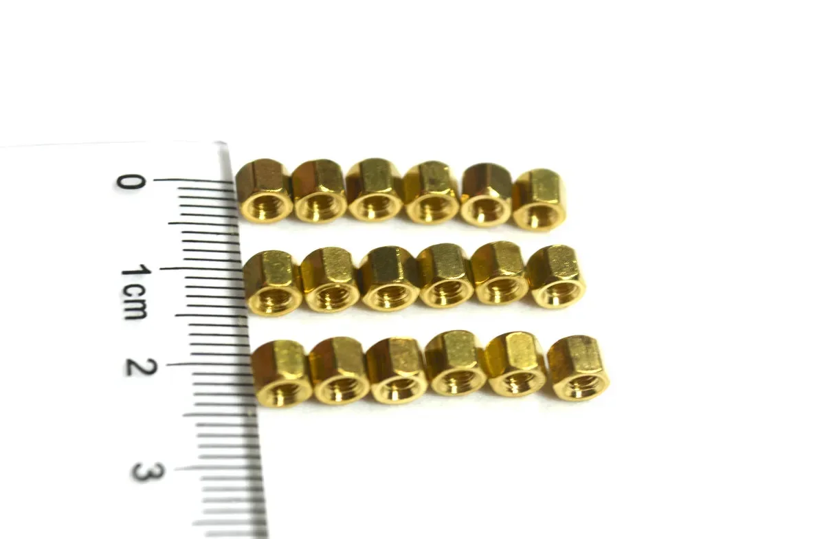 1000 pçs/lote M3 * 4-24MM Hex Latão Feminino Placa-mãe Standoff Montagem de Cobre M3 Pilar PCB Coluna Espaçador Parafuso