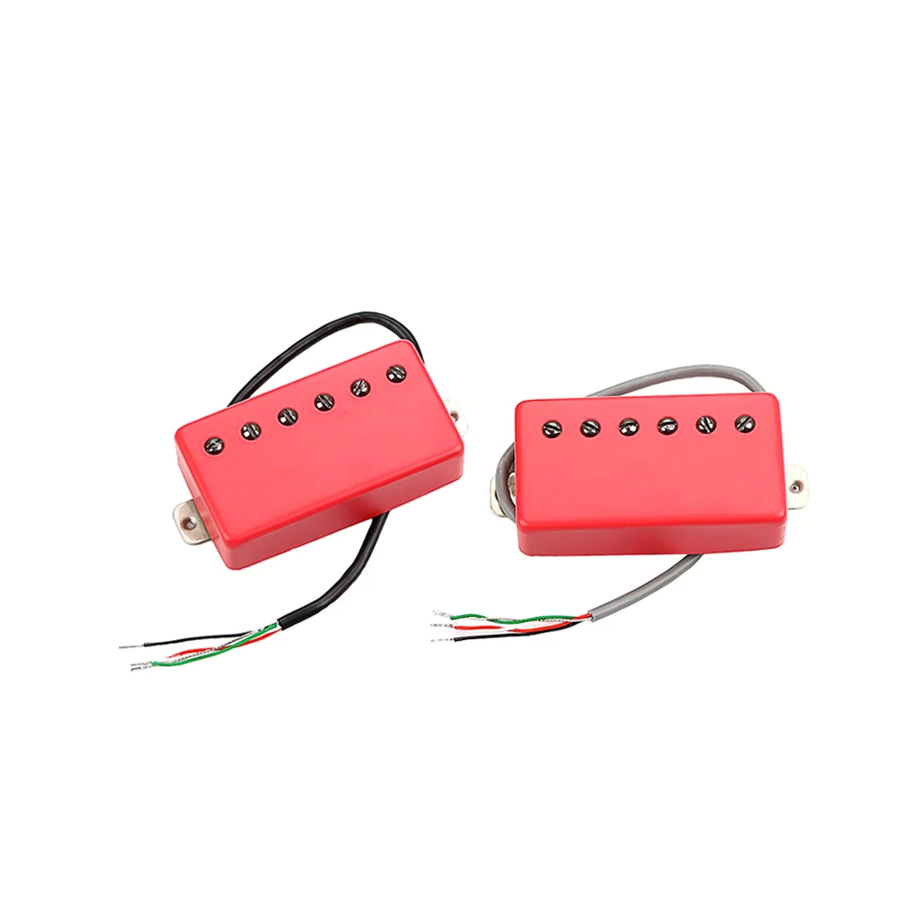 Alnico  Guitar Humbucker Pickup for LP Style Electric Guitar Parts,Black/red