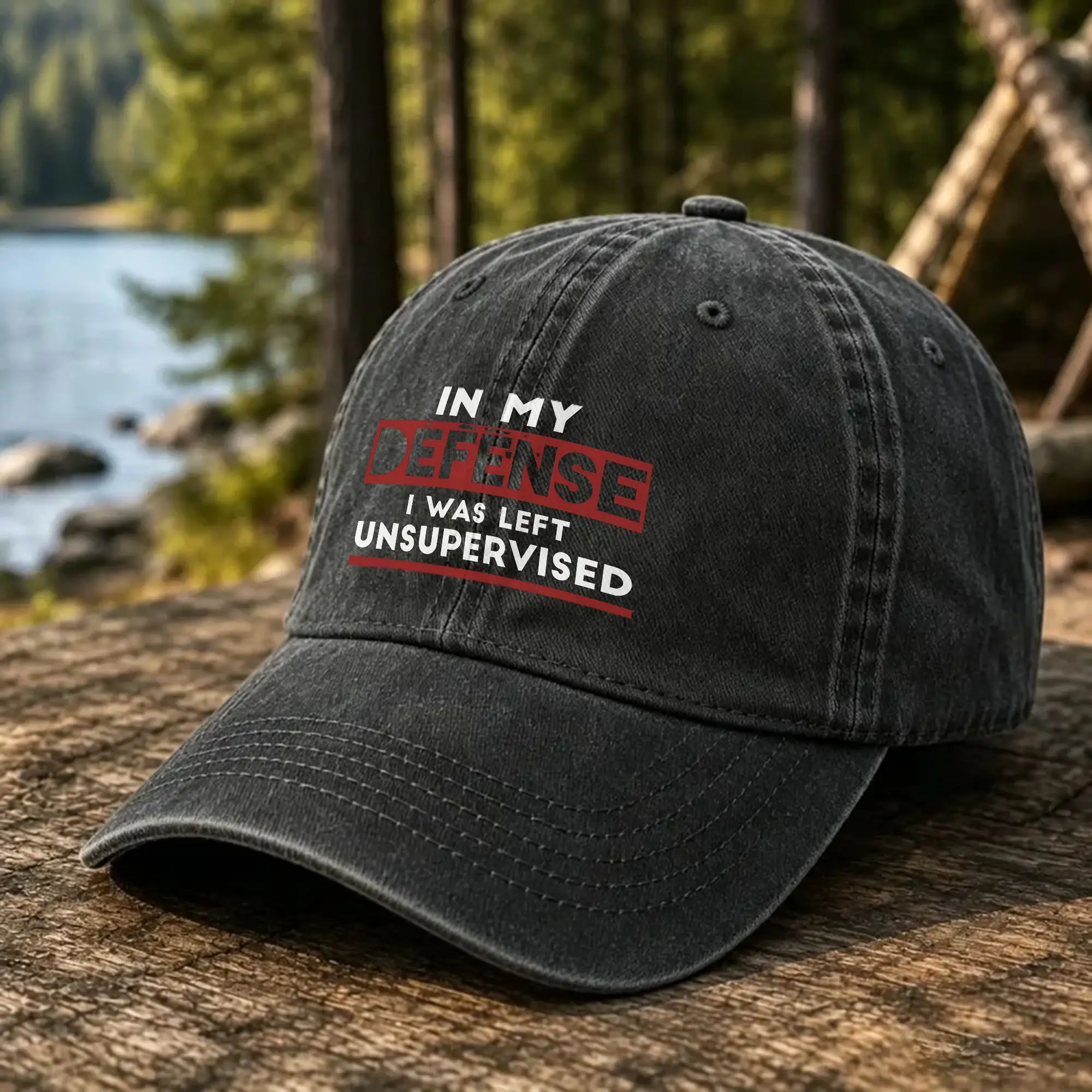 In My Defense I Was Left Unsupervised Casual Baseball Cap Spring  Trucker Hat Hot Sale Hats Unisex-Teens Fashion Baseball Caps