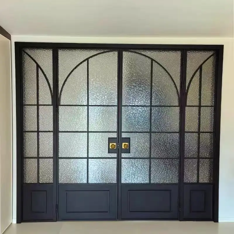 

French vintage extremely narrow iron door, stainless steel living room balcony, study room, kitchen shop door, tempered glass,