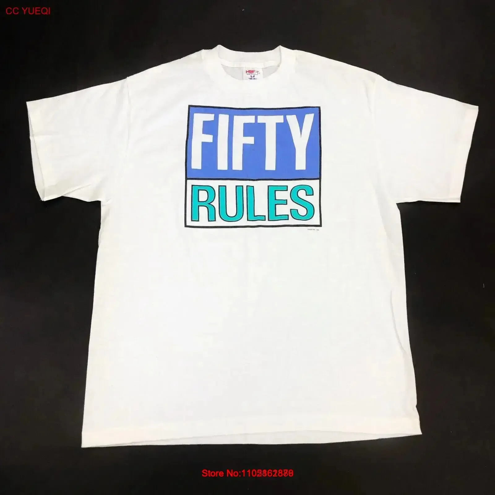 TRUE VTG 1989 80s 90s FIFTY RULES 50th B day Funny T Shirt Sz XL Made In USA vintage Washed designer clothes Stretched