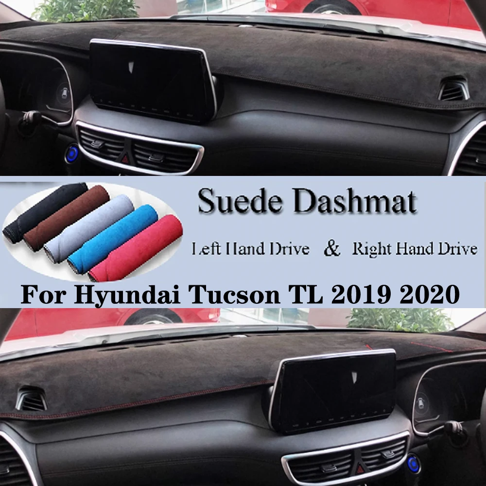 

Для Hyundai Tucson TL 2019 2020 замшевый кожаный коврик для приборной панели, коврик для приборной панели, солнцезащитный ковер, автомобильные аксессуары