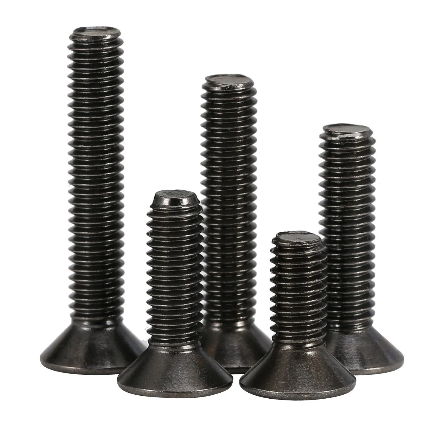 5~50Pcs M2 M2.5 M3 M4 M5 M6 M8 Grade 10.9 Black Nickel Alloy Steel Hex Socket Flat Countersunk Head Screws Bolts