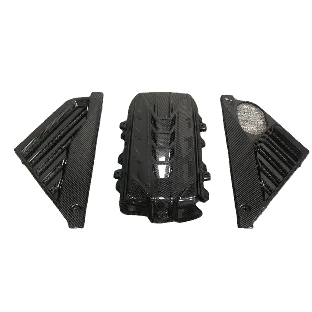 For Chevrolet Corvette C8 Carbon Fiber Engine Shield Corvette C8 Dry Carbon Fiber Engine Shield Heat Shield
