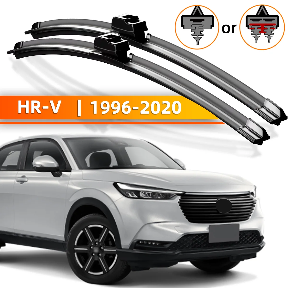 2 Stück Frontscheibenwischerblätter passend für Honda Hr-V Hrv Hr V 1996–2020 Windschutzscheiben-Fenster-Zubehör 2010 2015 2019 2022